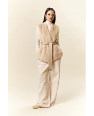 BUN 155 | Gilet in cashmere e pelliccia di visone