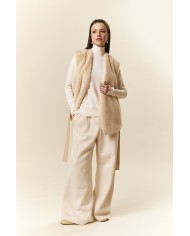 BUN 155 | Gilet in cashmere e pelliccia di visone