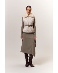 BUN 96 | Quilted Vest with Fur Collar