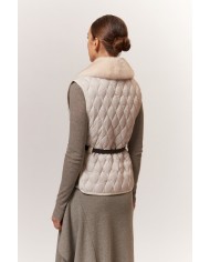 BUN 96 | Quilted Vest with Fur Collar