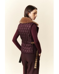 BUN 91 |Quilted Vest with mink collar