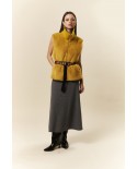 BUN 96| Gilet trapuntato con colletto in pelliccia