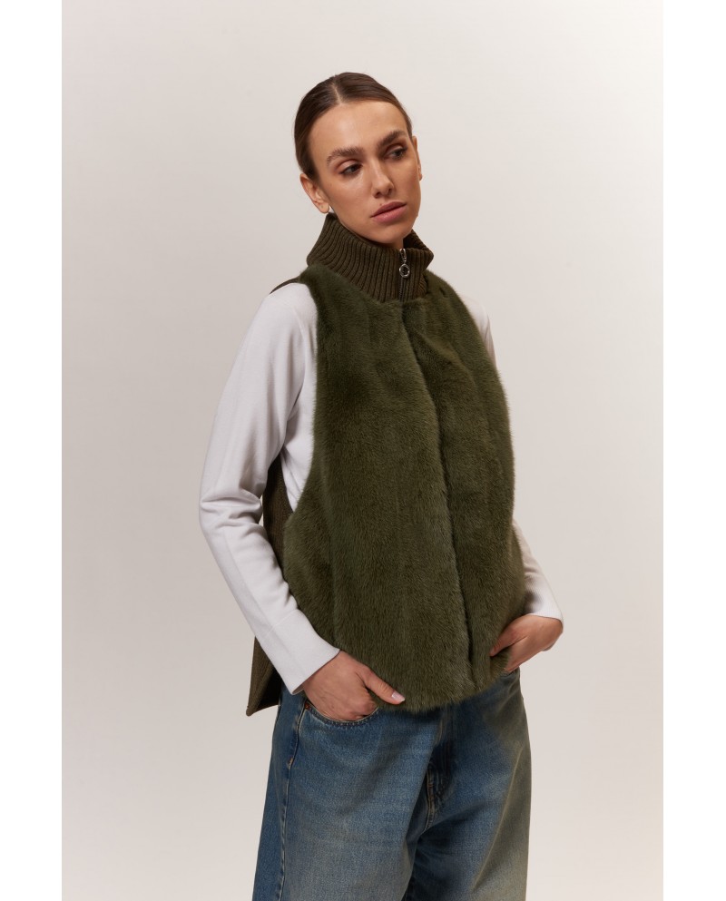 BUN 147 | Gilet in visone e maglia