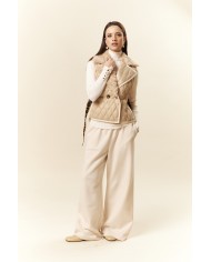 BUN 91 |Quilted Vest with mink collar