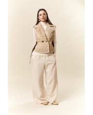 BUN 91 |Quilted Vest with mink collar
