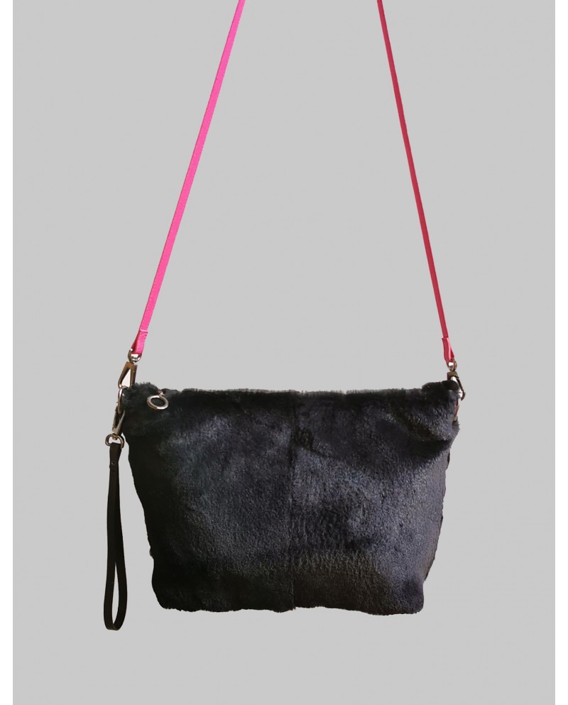 Rex Rabbit Fur Shoulder Bag - Surell Accessories